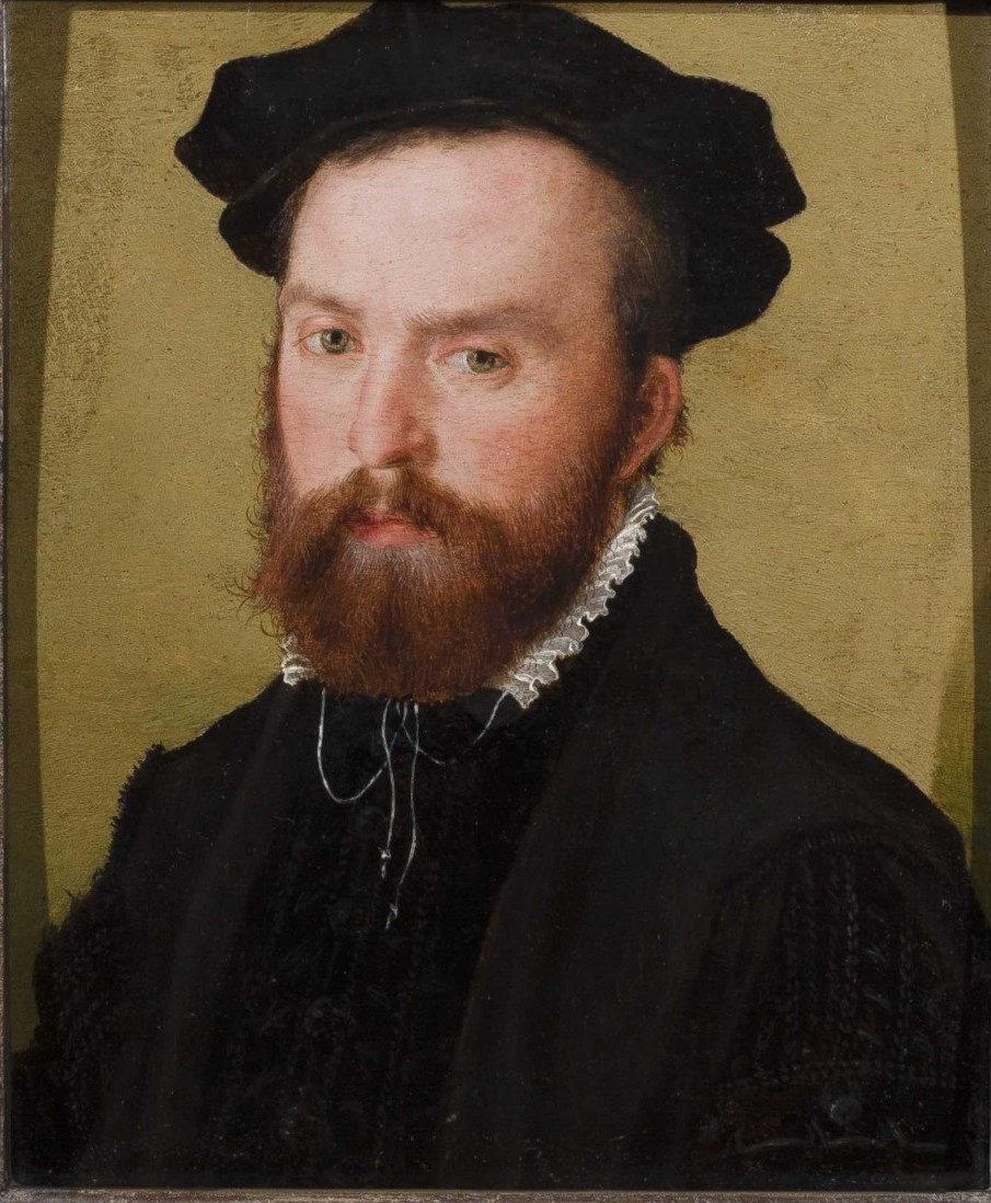 Figure. 8. Maître de 1561 (Jean Brotin ?), Portrait d’un homme, 1561. Huile sur bois, 18.4 x 14.6 cm. Collection particulière.