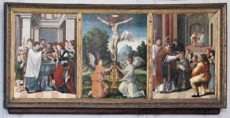 Viare Girard 1557 de Retable des Sacrements peinture 1 re