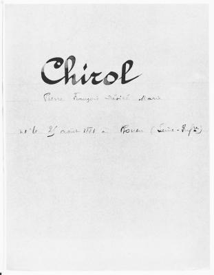 Chirol, Pierre (25/08/1881 - 21/11/1953)