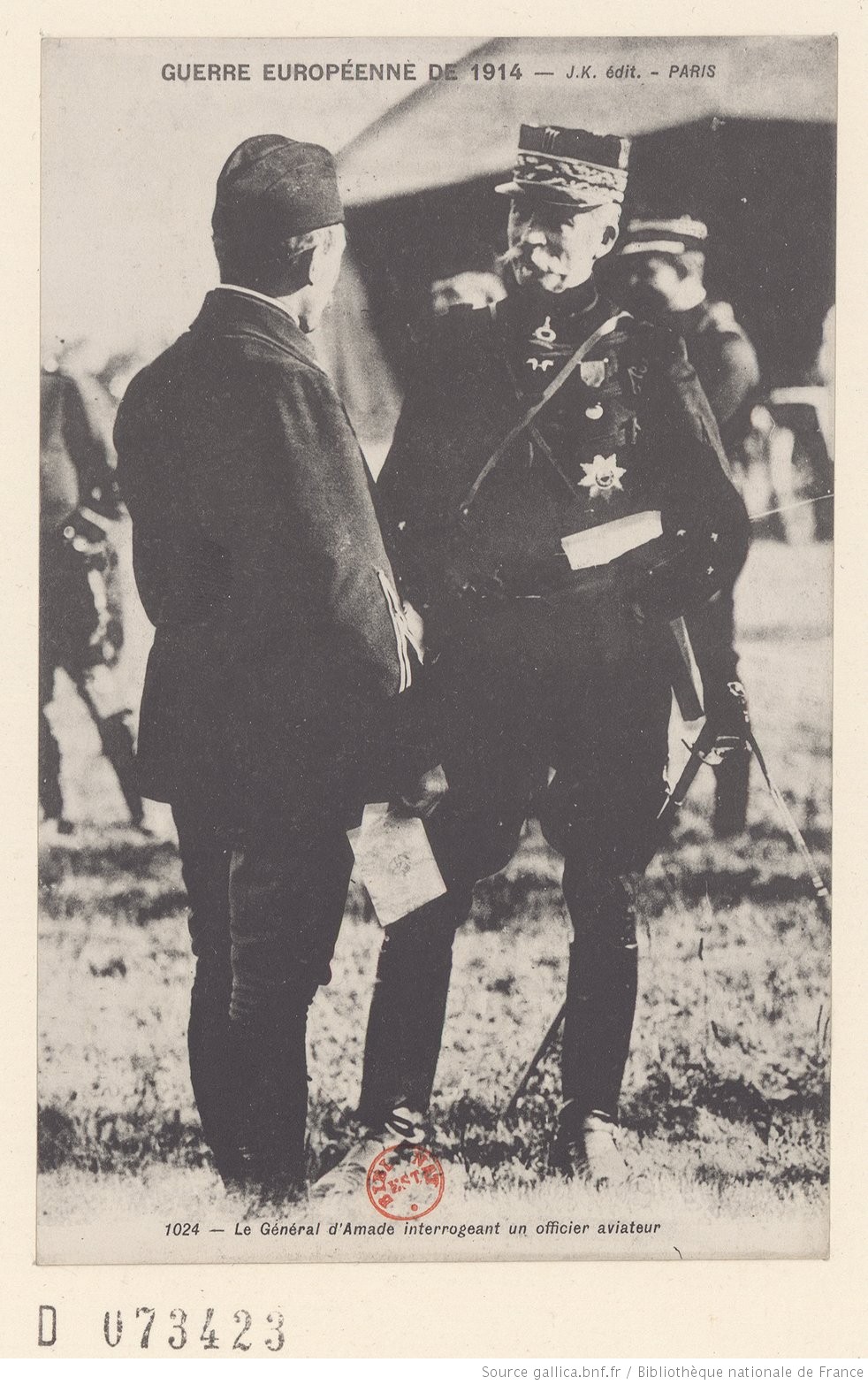 Photographie en noir et blanc d'Albert d'Amade en uniforme militaire