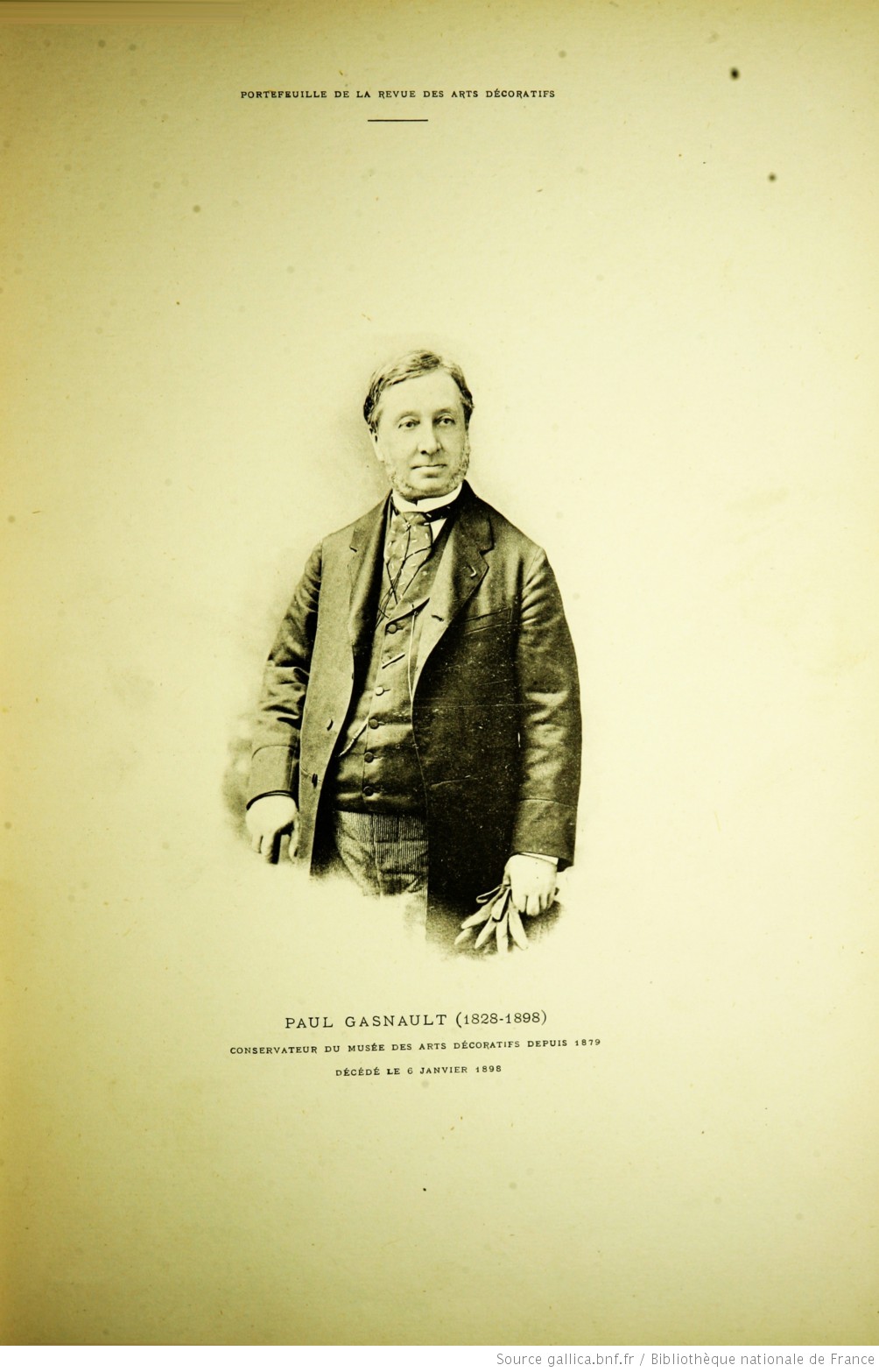 Printed portrait of Paul Gasnault