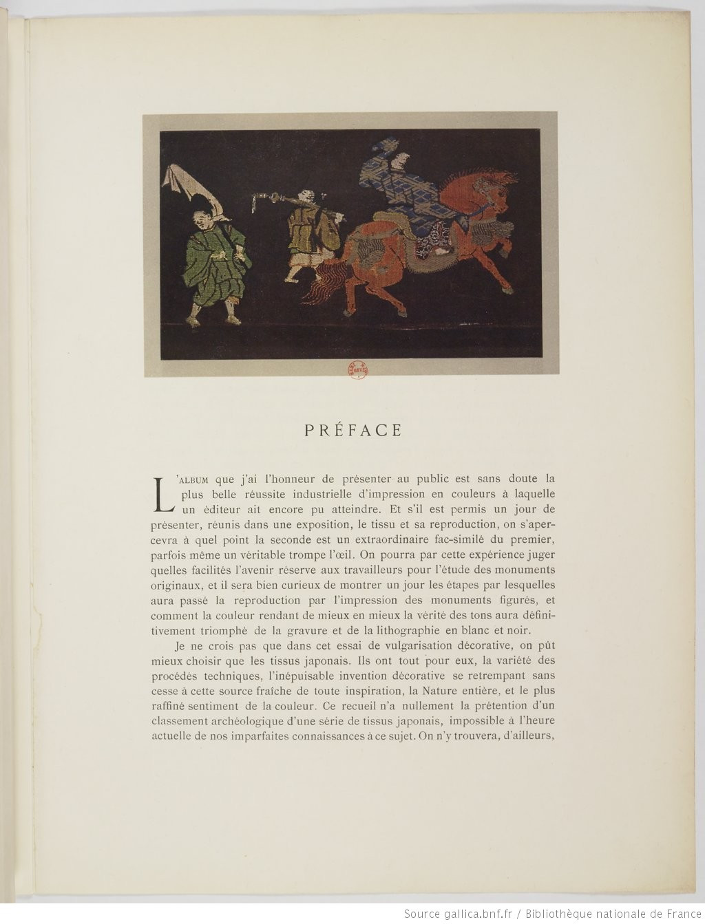 Page of a book illustrated with a battle scene