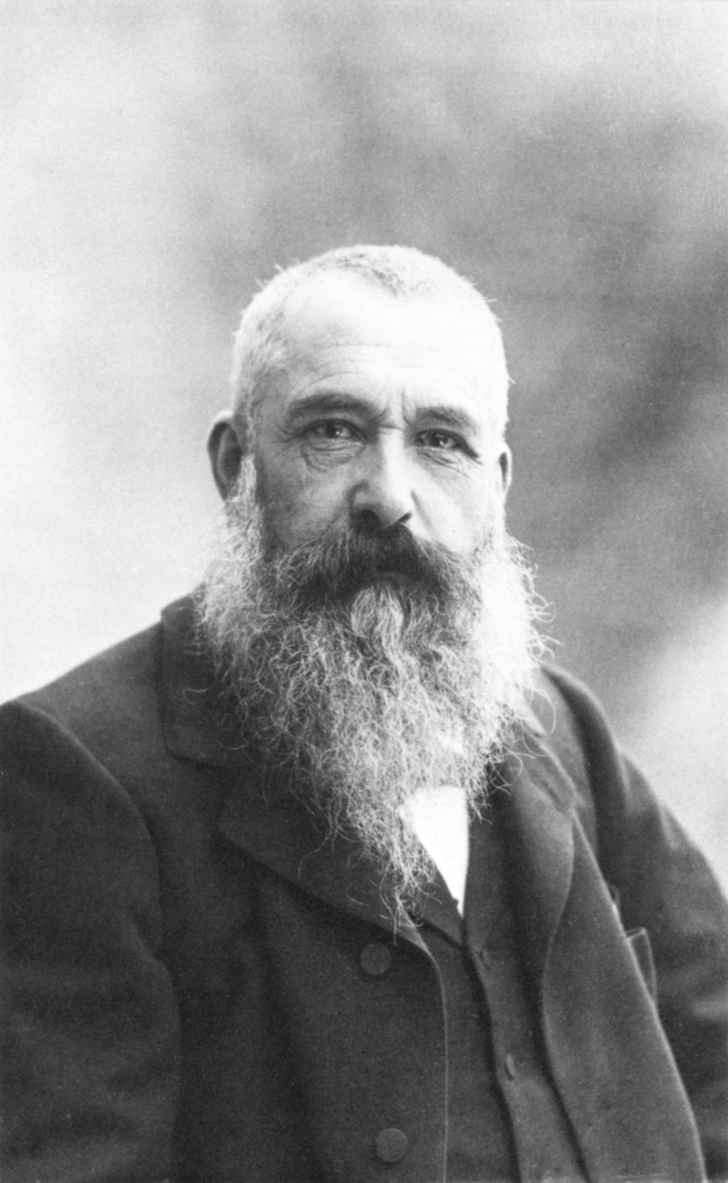 Black and white photograph of Monet