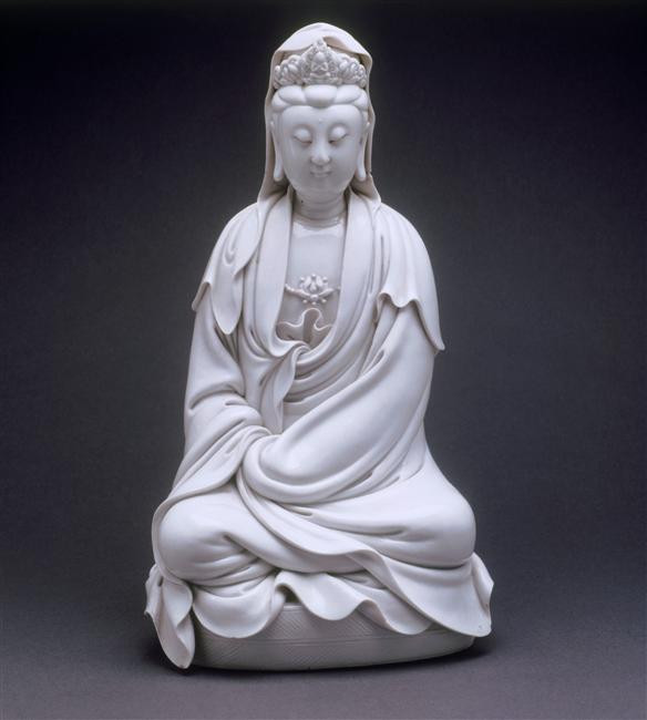Photograph of a white porcelain divinity