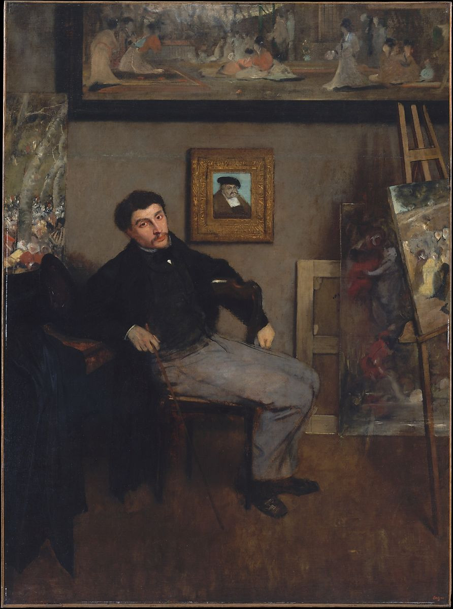 Painted portrait of Tissot in his studio