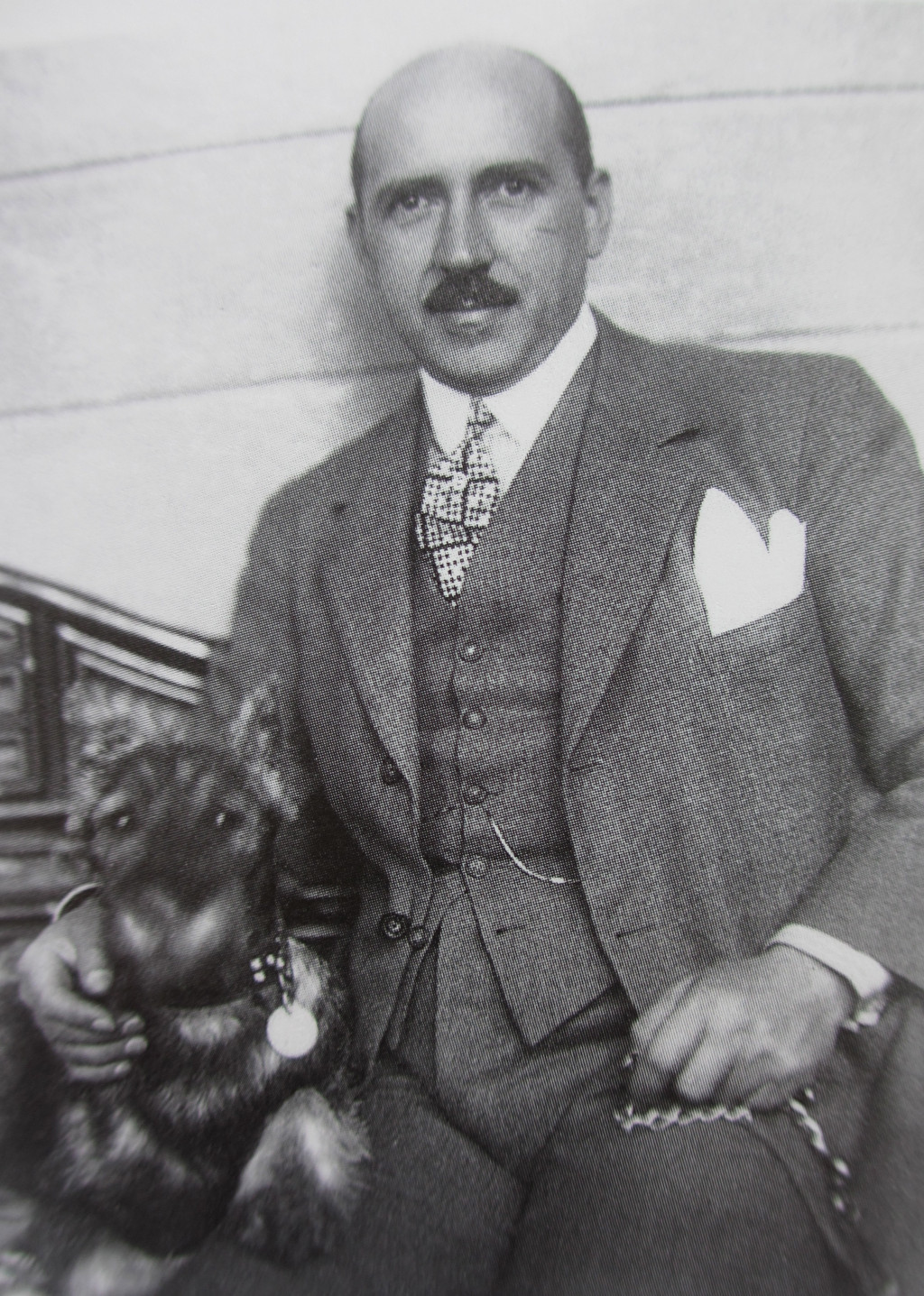 Photograph of Edgar with his dog