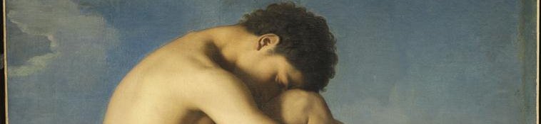 Hippolyte Flandrin, Jeune homme nu assis au bord de la mer - Étude, huile sur toile, Paris, Musée du Louvre. © RMN-Grand Palais (musée du Louvre) / Michel Urtado