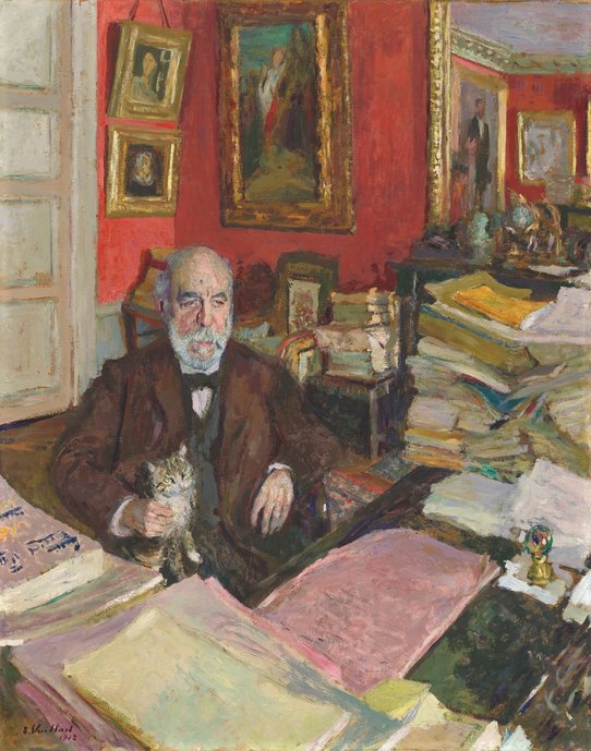 Portrait peint de Théodore Duret dans son cabinet.