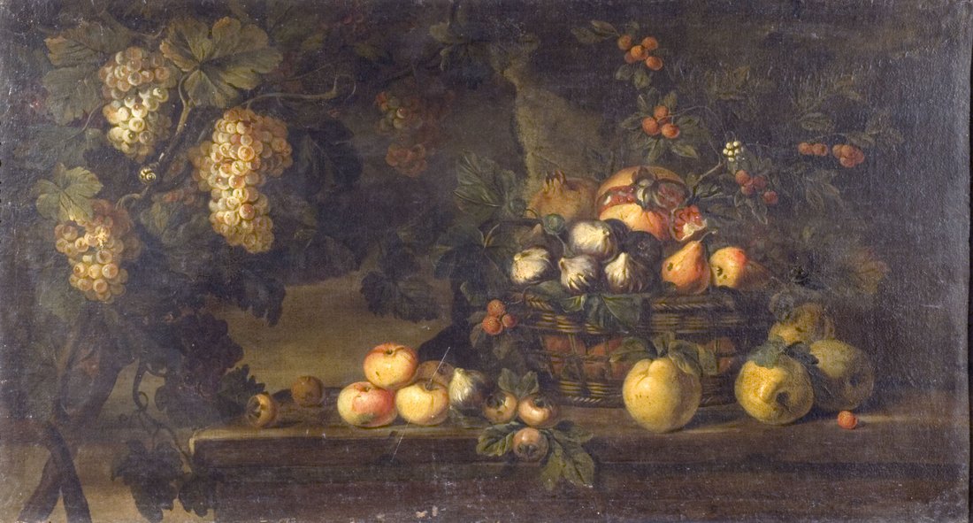 Figure 10 : Attribué à Pietro Paolo Cennini, Nature morte au panier de fruits, Ajaccio, Palais Fesch.