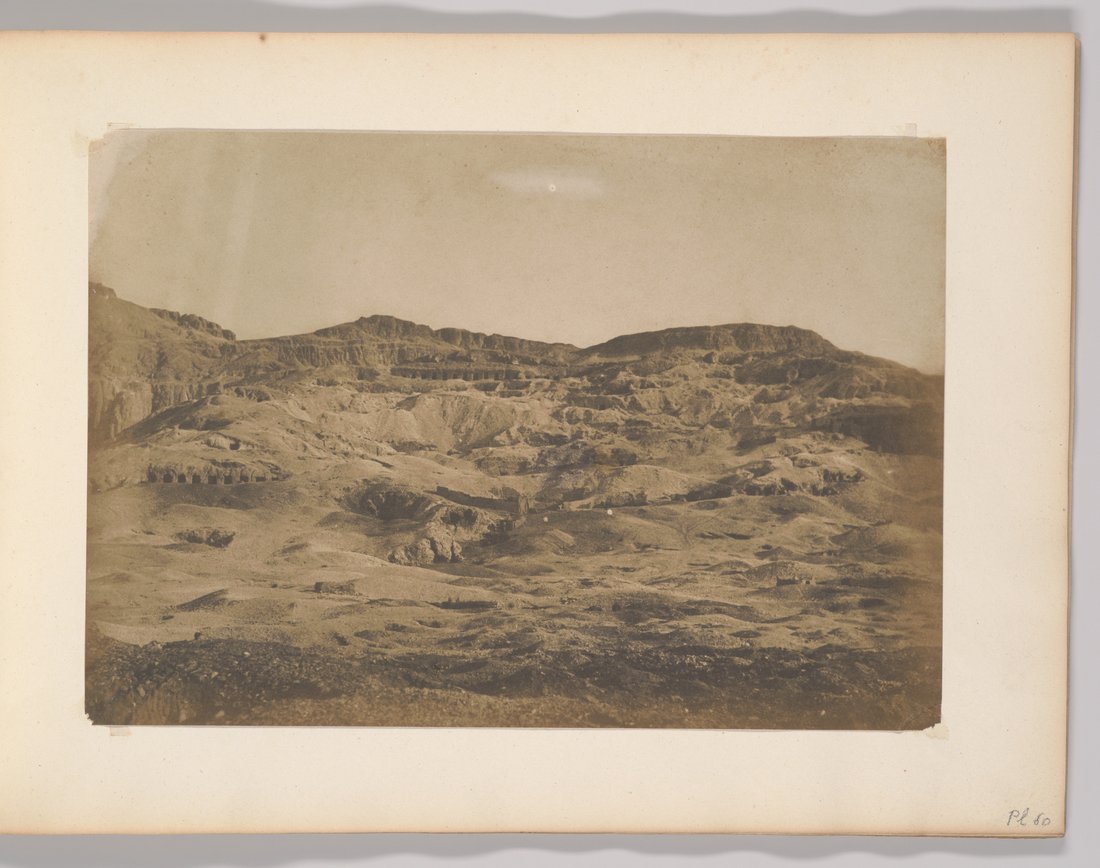Maxime Du Camp, Gournah, Nécropole de Thèbes, 1849-1851, tirage photographique sur papier salé, 15,7 x 22,7 cm, New York, Metropolitan Museum of Art, numéro d’inventaire 2005.100.9671 (4) 