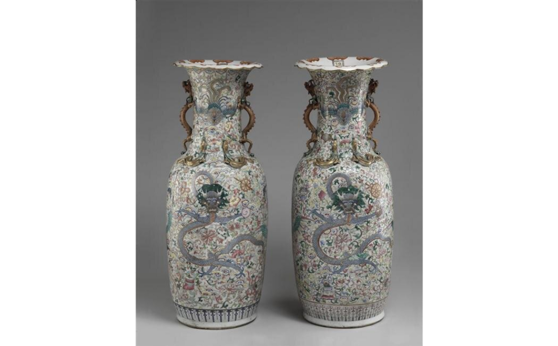 Photograph of two porcelain vases