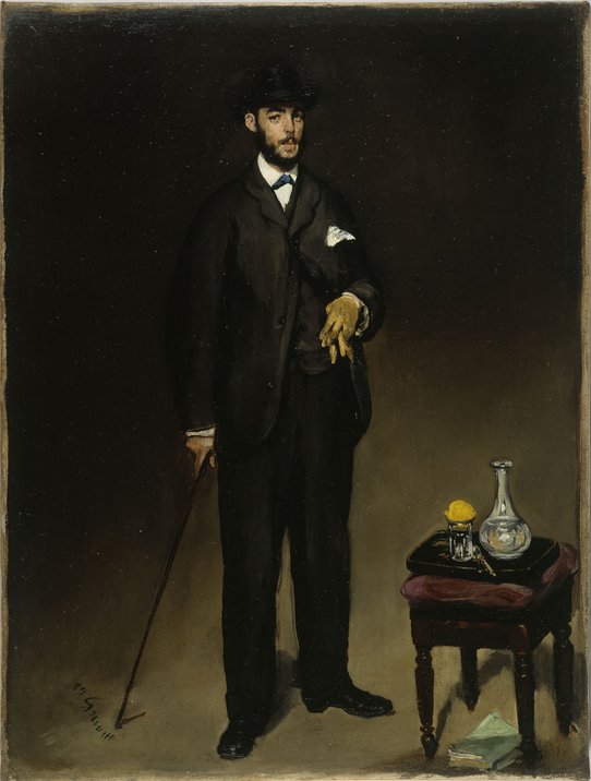Painted full-length portrait of Theodore Duret