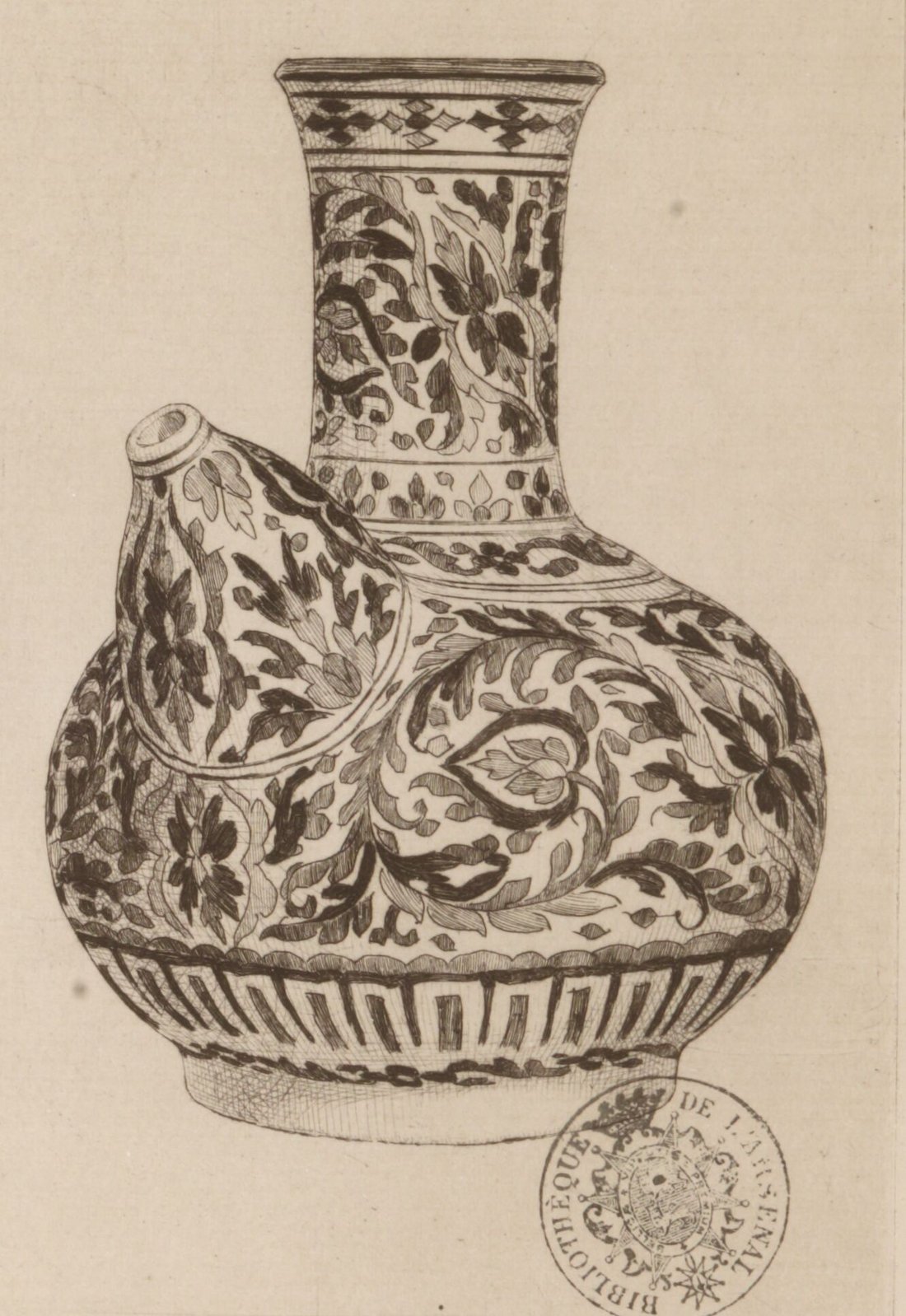 Print of a porcelain vase