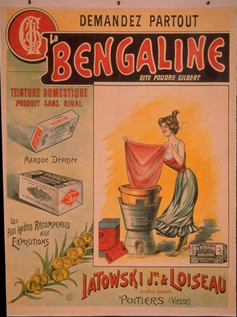 Affiche publicitaire pour la Bengaline de Iatowski et Loiseau, fin XIXe-début XXe, chromolithographie, 129x98 cm ; musées de Bretagne, marque du domaine public 1.0