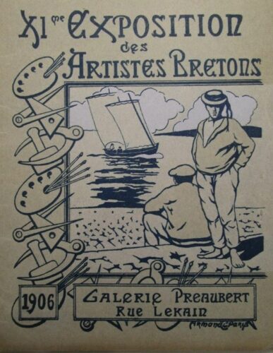Couverture du Catalogue de la XIème exposition des artistes bretons, Nantes : Galerie Préaubert, 1906, Pierrefitte, arch. nat. F21 4084 ©Katia Schaal