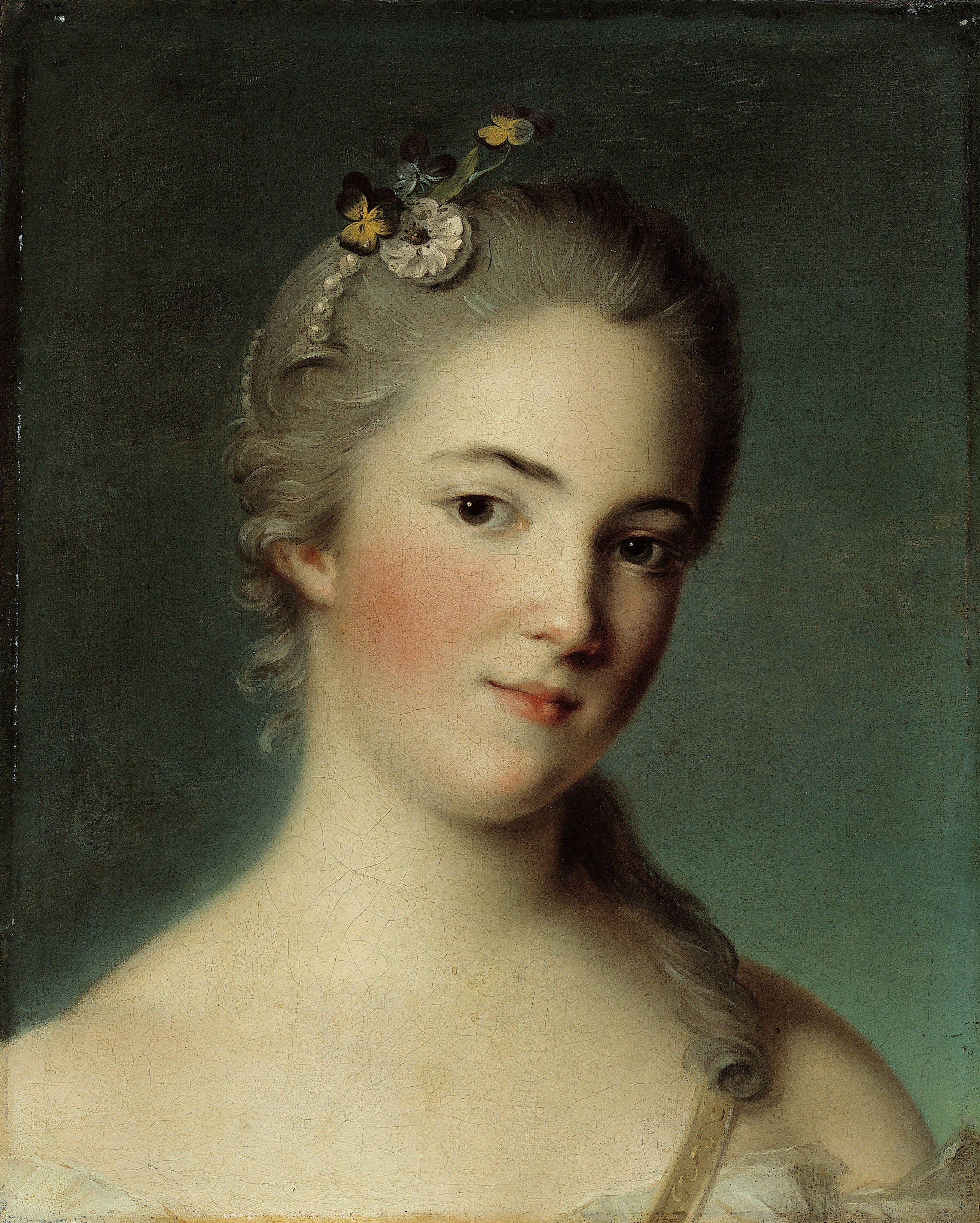 Jean Marc Nattier, Portrait de Marie Geneviève Boudey (anciennement connu sous le titre Portrait de Marie Victoire Talon), 2nde moitié du XVIIIe siècle, Musée Cognacq Jay, Paris
