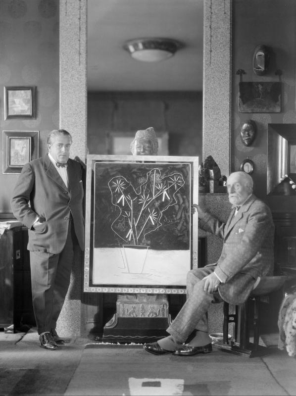 Thérèse Bonney : Jacques Doucet et Francis Picabia, 1927. © The Bancroft Library, University of California, Berkeley / Thérèse Bonney / BHVP / Roger-Viollet